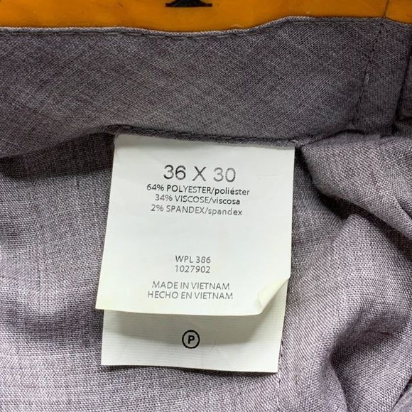 Mens Haggar classic fit black dress pants flat front size 36 x 30 EUC 3481 - Picture 7 of 8